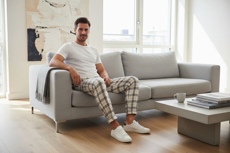 Our men’s cotton flannel pyjama bottoms