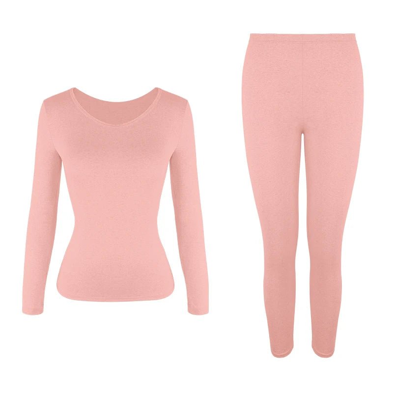 SaneShoppe - Women's Fleece Lined Thermal Underwear Set Soft Top Bottom 2 Pieces.