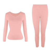 SaneShoppe - Women's Fleece Lined Thermal Underwear Set Soft Top Bottom 2 Pieces.