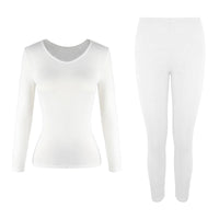 SaneShoppe - Women's Fleece Lined Thermal Underwear Set Soft Top Bottom 2 Pieces.