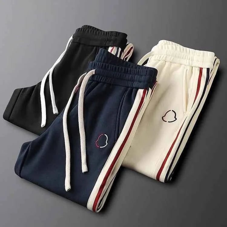 New Fashion Men's Casual Sports Two-Piece Set for Spring Autumn Hoodie Sweatpants Side Stripe Trendy Knit 3D Printed for Winter