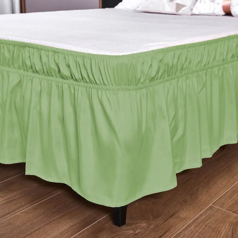 1PC Ruffled Bed Skirts with Ruffles - Double Layers, 200cm x 180/120cm, Wrinkle & Fade Resistant Fabric
