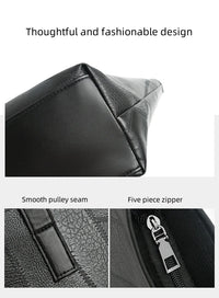 Trendy Large Capacity Tote Bag for Women - Horizontal Square Zipper Single Shoulder Handbag