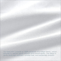 Adjustable Bed Skirt - Elastic Wrap Around, Wrinkle Free & Fade Resistant, Full Size for Women, Men, Kids & Teens Bedding