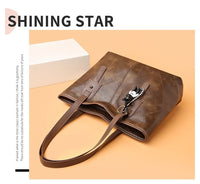 Trendy Large Capacity Tote Bag for Women - Horizontal Square Zipper Single Shoulder Handbag