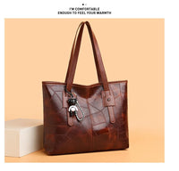 Trendy Large Capacity Tote Bag for Women - Horizontal Square Zipper Single Shoulder Handbag