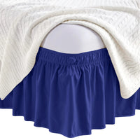 Adjustable Bed Skirt - Elastic Wrap Around, Wrinkle Free & Fade Resistant, Full Size for Women, Men, Kids & Teens Bedding