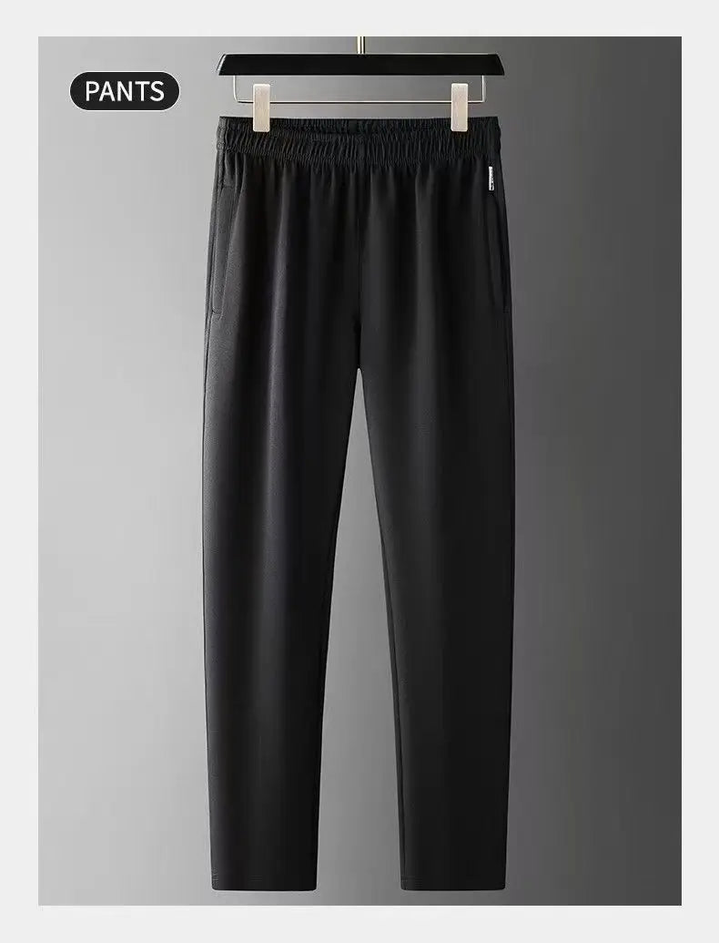 Men's Cotton Sports Suit Set – Stylish Stand Collar Sweatshirt and Casual Cardigan Pants