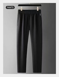 Men's Cotton Sports Suit Set – Stylish Stand Collar Sweatshirt and Casual Cardigan Pants