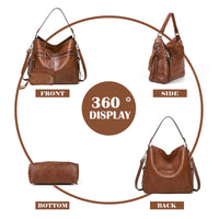 Women Designer Shoulder Bags - Large Leather Shoulder Handbags for Travel & Weekend Outdoor Use