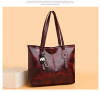 Trendy Large Capacity Tote Bag for Women - Horizontal Square Zipper Single Shoulder Handbag