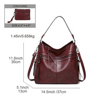 Women Designer Shoulder Bags - Large Leather Shoulder Handbags for Travel & Weekend Outdoor Use