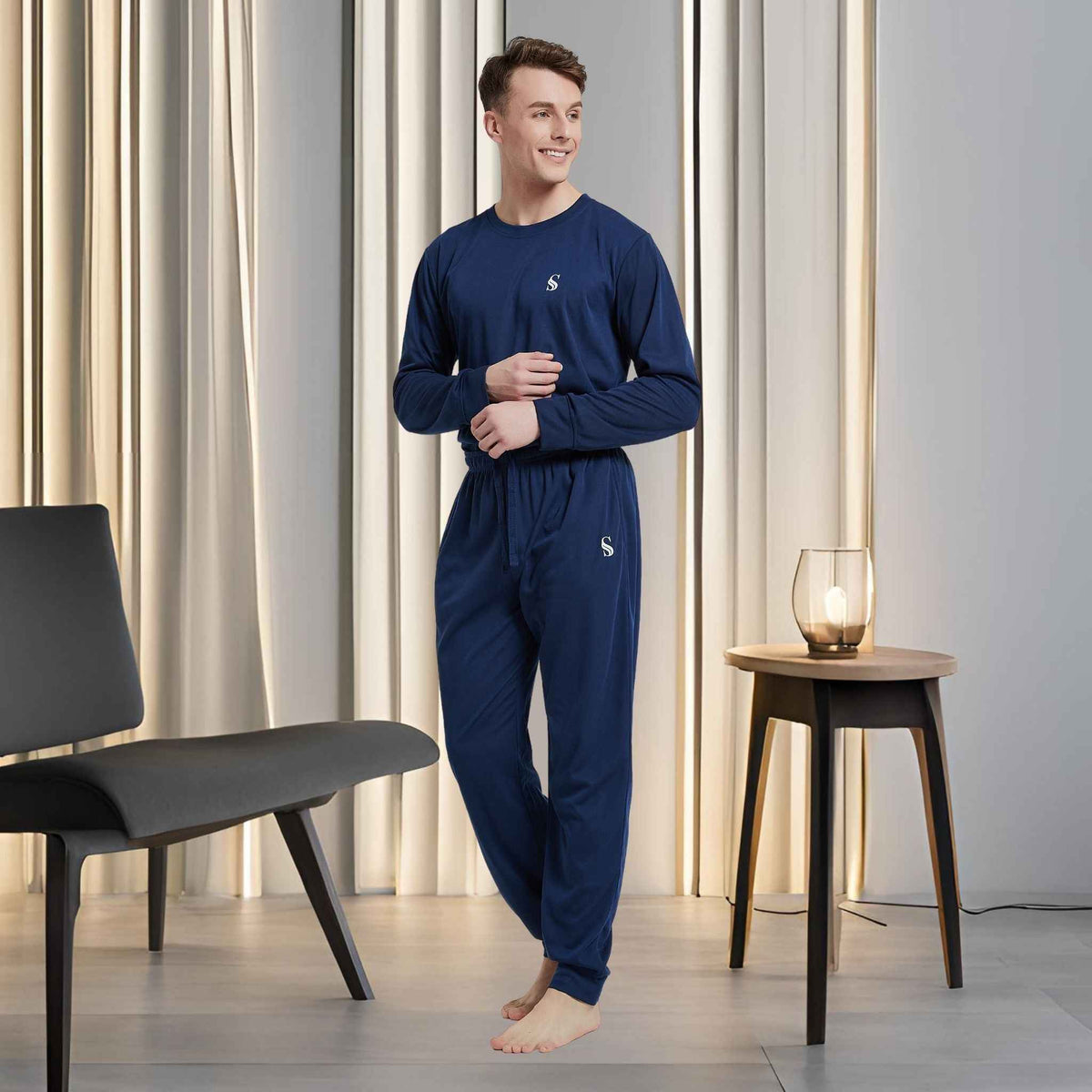 High-Quality Brushed Fabric Men's Pyjama Set.