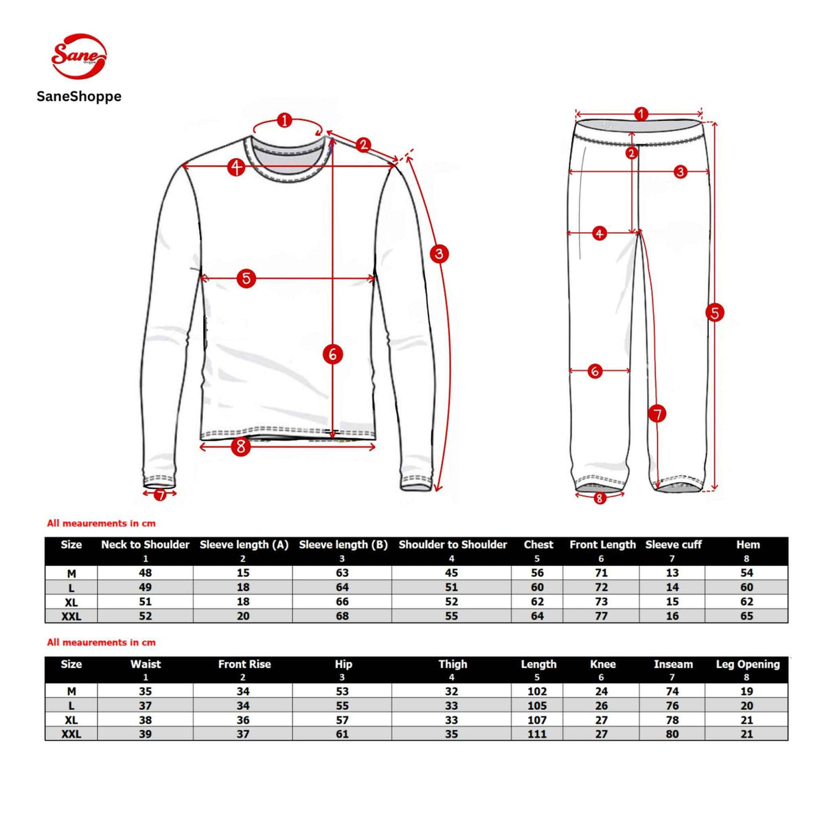 Men's Thermal Fleece Pyjama Set with Cotton Bottoms, Sizes M-XXL