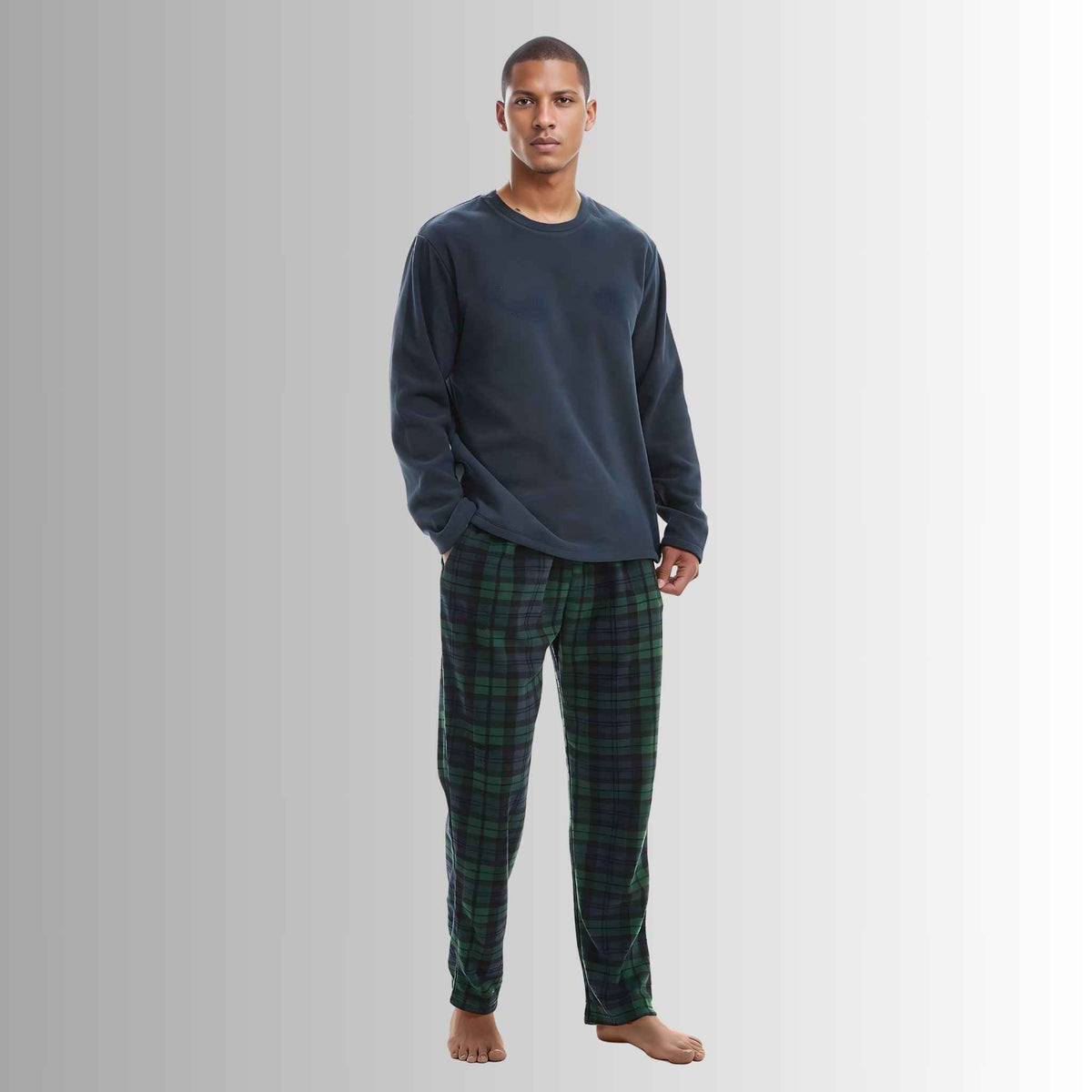Green Long-Sleeve Fleece Pyjama Sets for Ultimate Comfort and Style