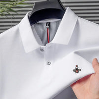 SaneShoppe-Men's Luxury Embroidered Polo Shirt - High-Quality 100% Cotton - Summer Casual Fashion