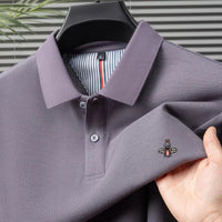 SaneShoppe-Men's Luxury Embroidered Polo Shirt - High-Quality 100% Cotton - Summer Casual Fashion
