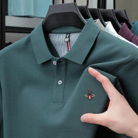 SaneShoppe-Men's Luxury Embroidered Polo Shirt - High-Quality 100% Cotton - Summer Casual Fashion