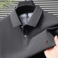 SaneShoppe-Men's Luxury Embroidered Polo Shirt - High-Quality 100% Cotton - Summer Casual Fashion