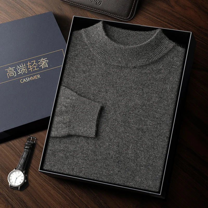 SaneShoppe-Men's Cashmere Autumn Winter Pullover Warm Sweater