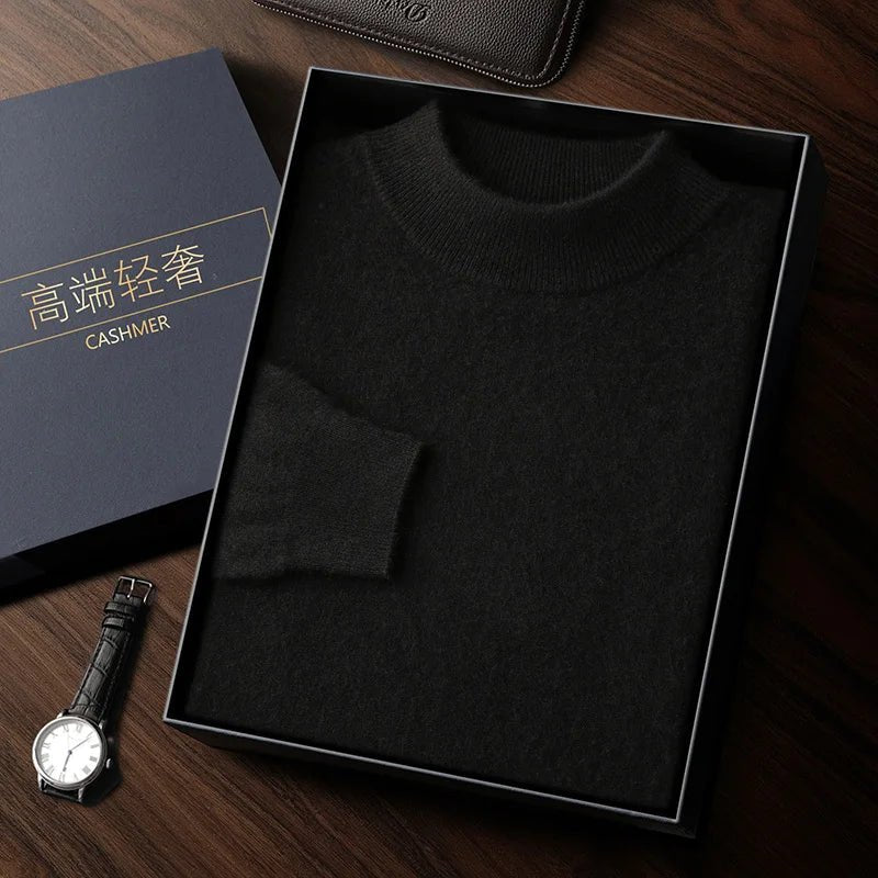 SaneShoppe-Men's Cashmere Autumn Winter Pullover Warm Sweater