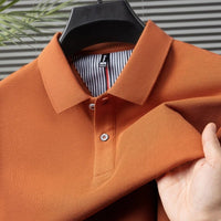 SaneShoppe-Men's Classic Polo Shirt: High-End Business & Leisure Wear, 100% Cotton for Daily Comfort