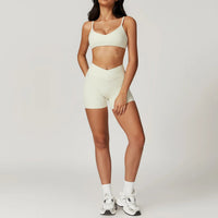 SaneShoppe-Women's Yoga Set: Crop Top, Bra, Leggings - Fitness Gym Sportswear