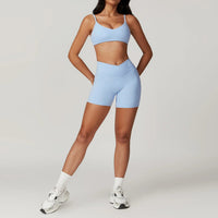 SaneShoppe-Women's Yoga Set: Crop Top, Bra, Leggings - Fitness Gym Sportswear
