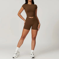 SaneShoppe-Women's Yoga Set: Crop Top, Bra, Leggings - Fitness Gym Sportswear