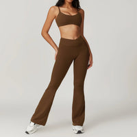SaneShoppe-Women's Yoga Set: Crop Top, Bra, Leggings - Fitness Gym Sportswear