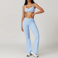 SaneShoppe-Women's Yoga Set: Crop Top, Bra, Leggings - Fitness Gym Sportswear