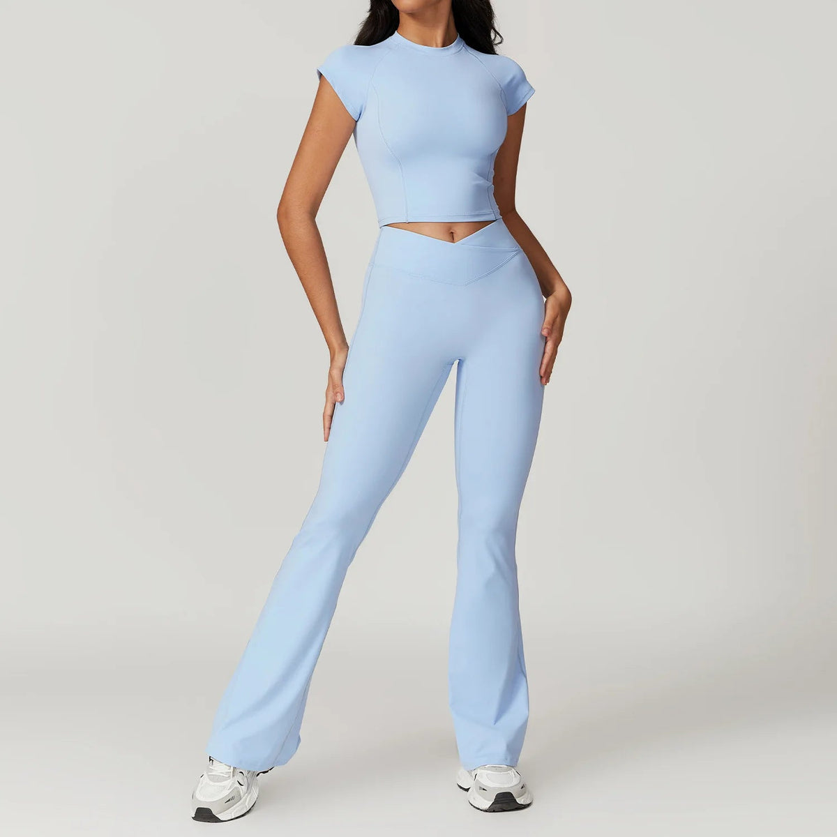 SaneShoppe-Women's Yoga Set: Crop Top, Bra, Leggings - Fitness Gym Sportswear