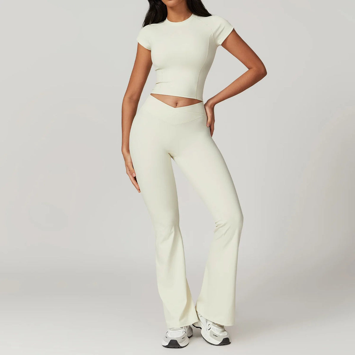 SaneShoppe-Women's Yoga Set: Crop Top, Bra, Leggings - Fitness Gym Sportswear