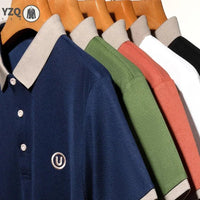 SaneShoppe-2024 Men's Embroidered Cotton Business POLO Shirt - Comfortable & Breathable