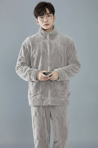 SaneShoppe-Men's Flannel Pajama Set | Soft Sleepwear for Autumn Winter 2026