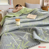SaneShoppe - 2025 new cotton jacquard three - layer yarn wool towel quilt pure cotton blanket sofa cover blanket shawl blanket