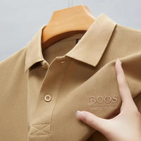 SaneShoppe-2025 Embroidered Men's Cotton Polo Shirt Top Summer Collection