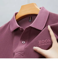 SaneShoppe-2025 Embroidered Men's Cotton Polo Shirt Top Summer Collection