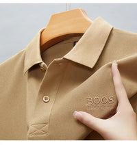 SaneShoppe-2025 Embroidered Men's Cotton Polo Shirt Top Summer Collection