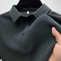 SaneShoppe-Men's Breathable M-4XL Summer T-shirt Business Casual Top 2026