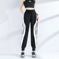 SaneShoppe-2026 Trendy Embroidered Sports Pants for Women Loose Fit Harem Style with Foot Guard