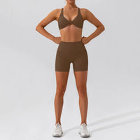 SaneShoppe-Women's Yoga Gym Set 2PCS Quick-Drying Sports Suit Long Sleeve Running Workout