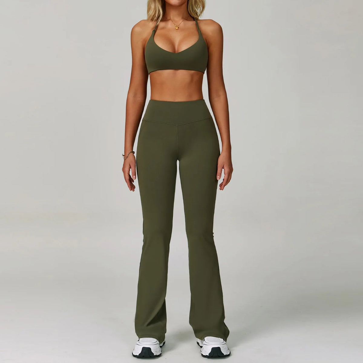 SaneShoppe-Women's Yoga Gym Set - Sports Bra & High Waist Leggings - Fitness Workout Outfit