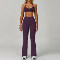 SaneShoppe-Women's Yoga Gym Set - Sports Bra & High Waist Leggings - Fitness Workout Outfit