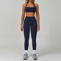 SaneShoppe-Women's Yoga Gym Set - Sports Bra & High Waist Leggings - Fitness Workout Outfit
