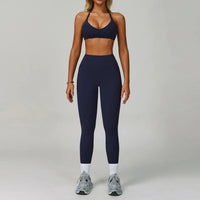 SaneShoppe-Women's Yoga Gym Set - Sports Bra & High Waist Leggings - Fitness Workout Outfit