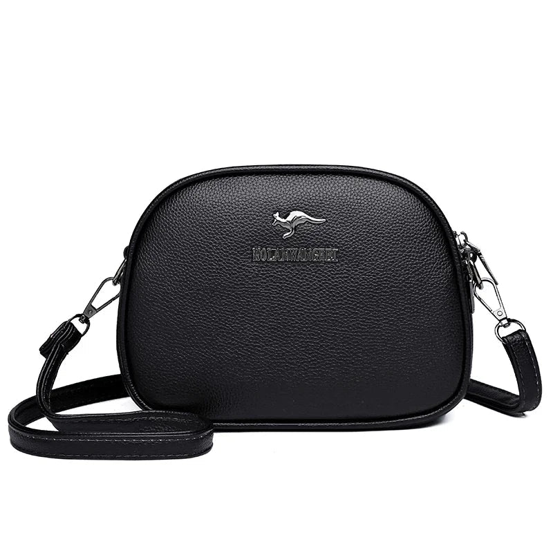 SaneShoppe-Luxury Crocodile PU Leather Women's CrossBody Bag with Zipper Pockets