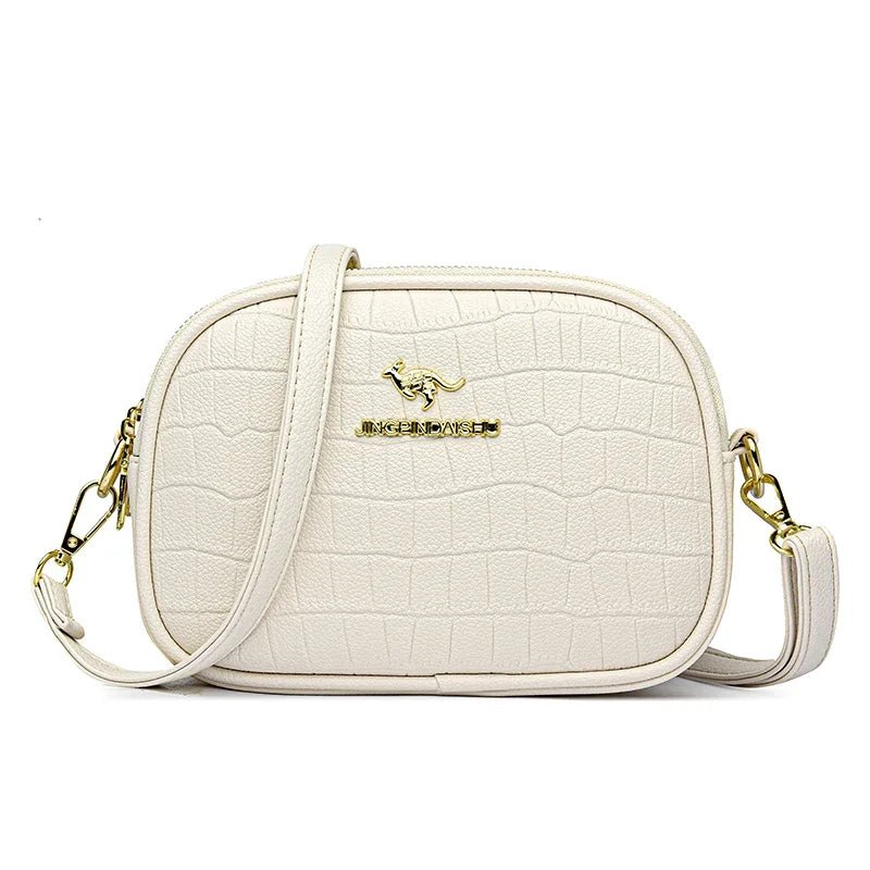 SaneShoppe-Luxury Crocodile PU Leather Women's CrossBody Bag with Zipper Pockets