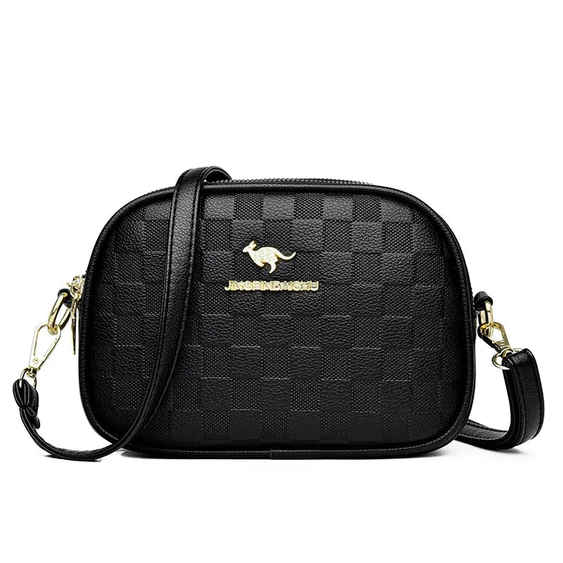 SaneShoppe-Luxury Crocodile PU Leather Women's CrossBody Bag with Zipper Pockets