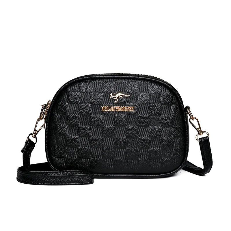 SaneShoppe-Luxury Crocodile PU Leather Women's CrossBody Bag with Zipper Pockets